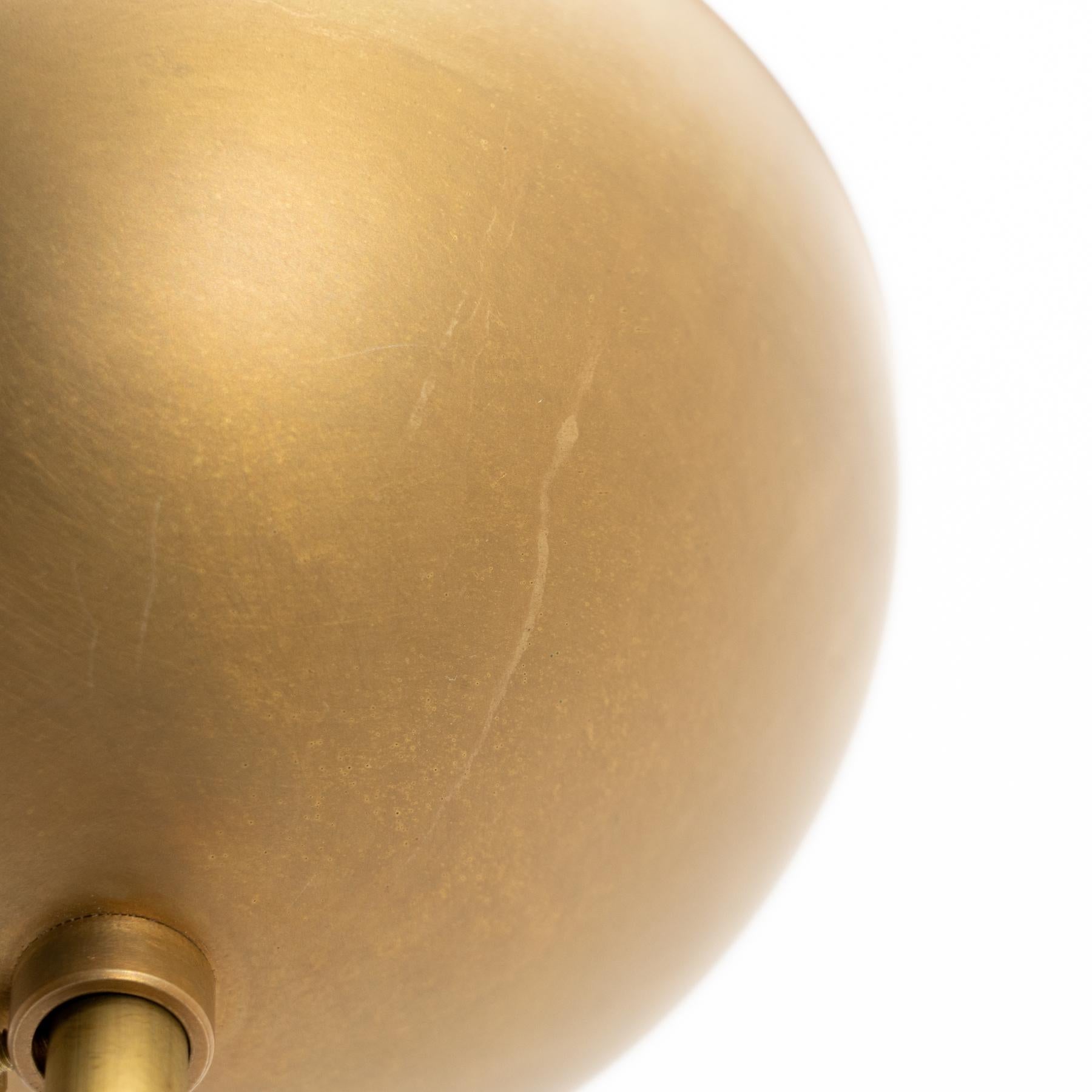 Johan Carpner Satellite 40 Ceiling Brass Black Lamp by Konsthantverk For Sale 5