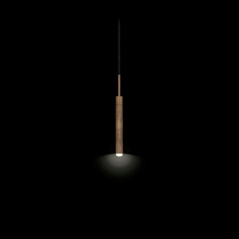 Contemporary Johan Carpner Stav 1 Raw Brass Celing Lamp by Konsthantverk For Sale