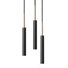 Johan Carpner STAV 3 Black Brass Celling Lamp by Konsthantverk