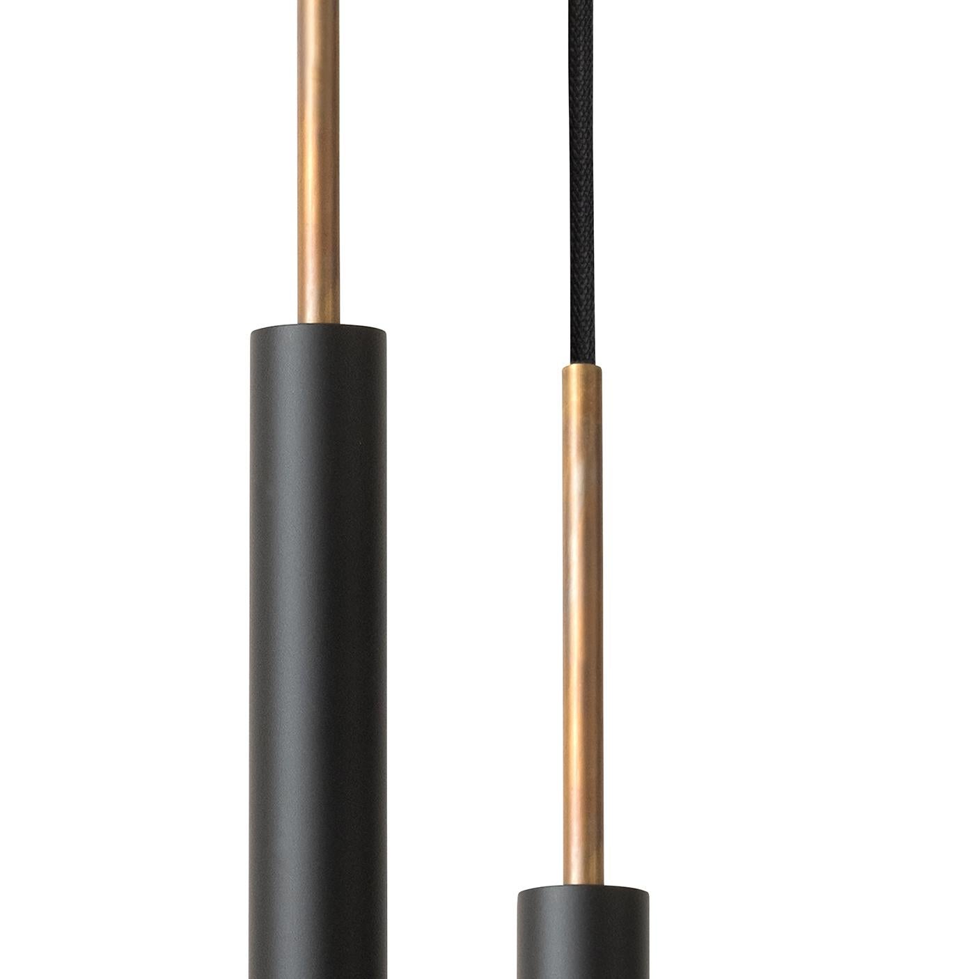 Johan Carpner STAV 3 Lámpara de techo de latón negro by Konsthantverk en Nuevo estado para la venta en Barcelona, Barcelona