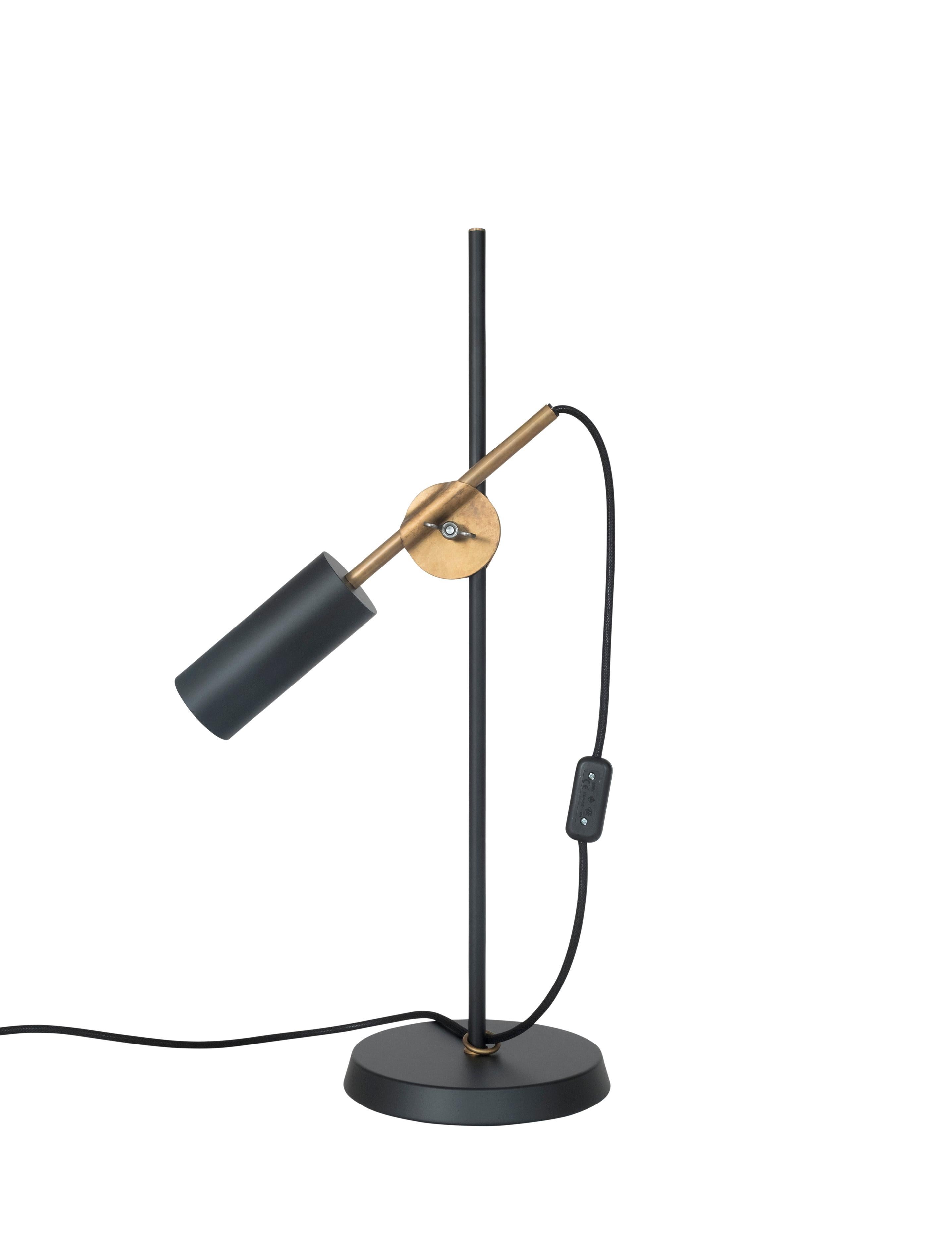 Johan Carpner Stav Black Table Lamp by Konsthantverk In New Condition For Sale In Barcelona, Barcelona