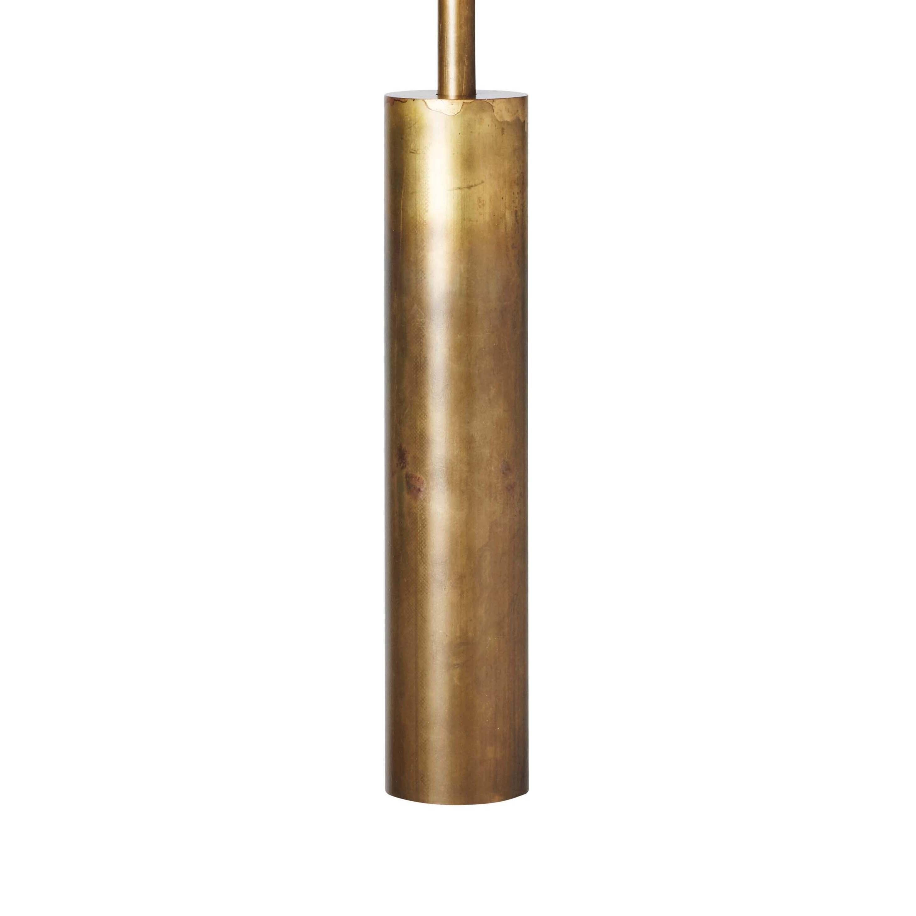 Scandinavian Modern Johan Carpner Stav Extra Large Raw Brass Celing Lamp by Konsthantverk For Sale