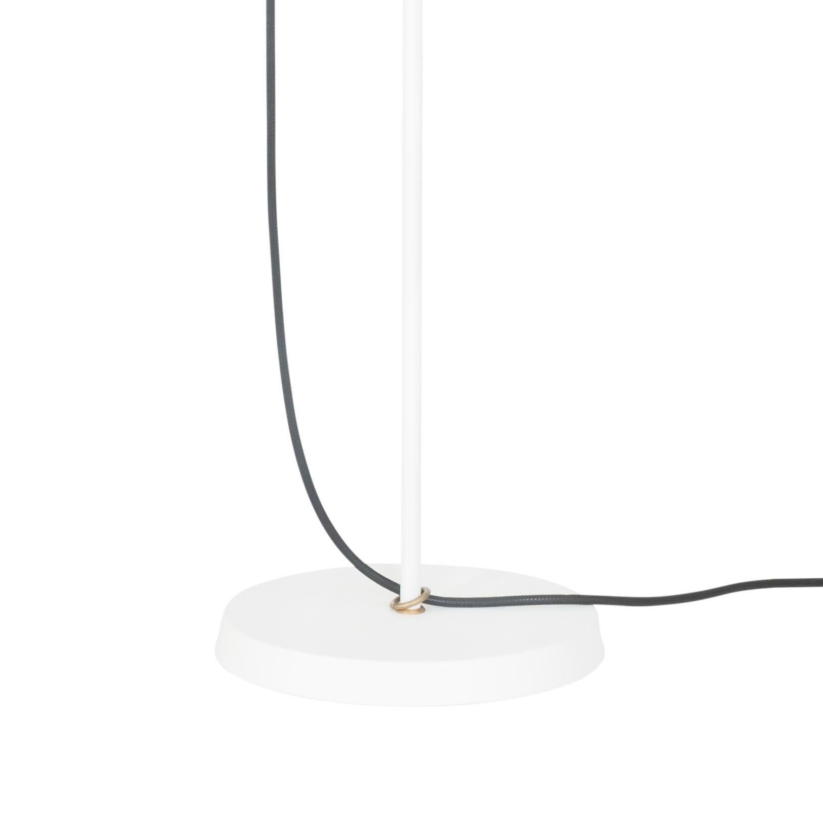 Johan Carpner STAV Floor Lamp White Brass by Konsthantverk In New Condition In Barcelona, Barcelona