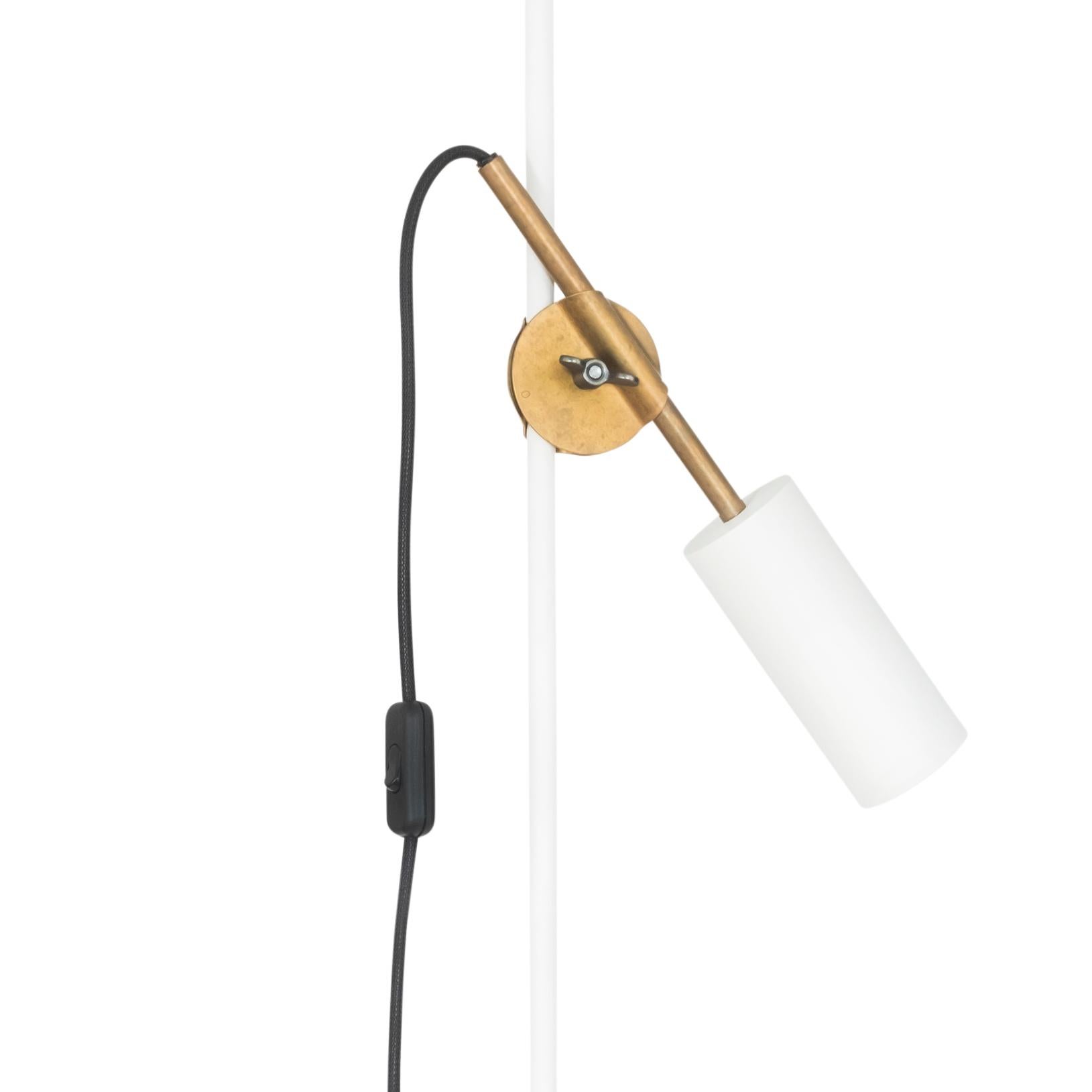 Floor lamp model Stav designed by Johan Carpner and manufactured by Konsthantverk.

The production of lamps, wall lights and floor lamps are manufactured using craftsman’s techniques with the same materials and techniques as the first