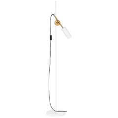 Johan Carpner Stav Floor Lamp White Brass by Konsthantverk