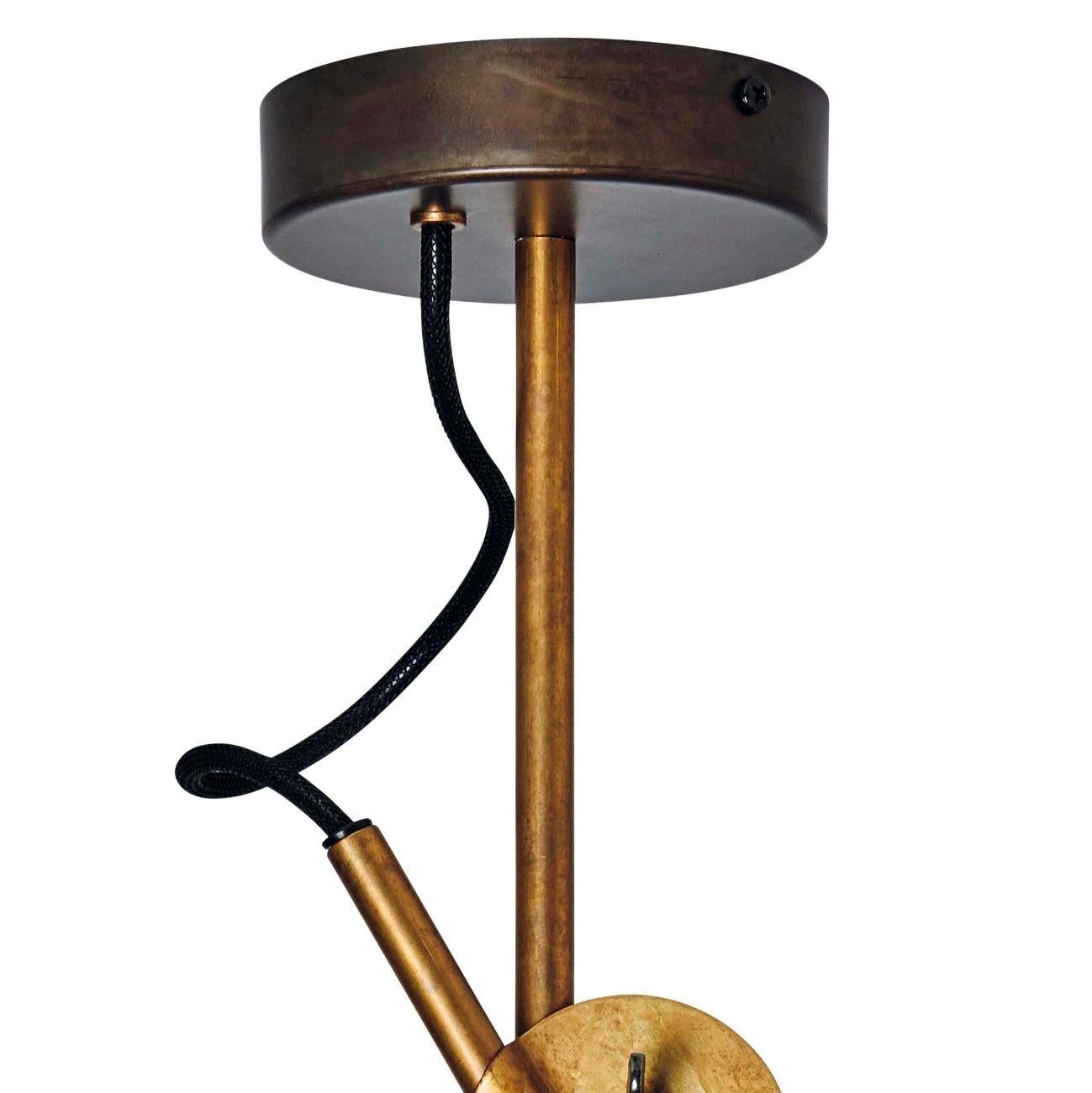 Swedish Johan Carpner Stav Spot 1 Brass Ceiling Lamp by Konsthantverk For Sale