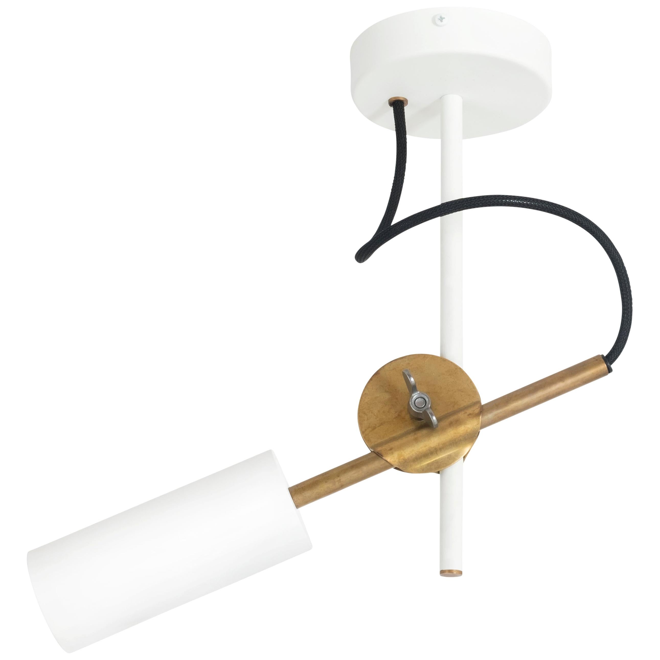 Johan Carpner Stav Spot 1 White Ceiling Lamp by Konsthantverk For Sale