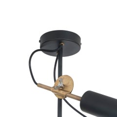 Johan Carpner Stav Spot 2 Black Brass Ceiling Lamp by Konsthantverk