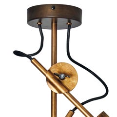 Johan Carpner Stav Spot 2 Raw Brass Ceiling Lamp by Konsthantverk