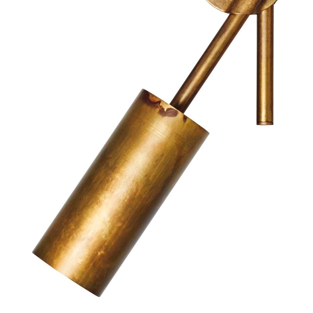 Swedish Johan Carpner Stav Spot 2 Raw Brass Ceiling Lamp by Konsthantverk For Sale