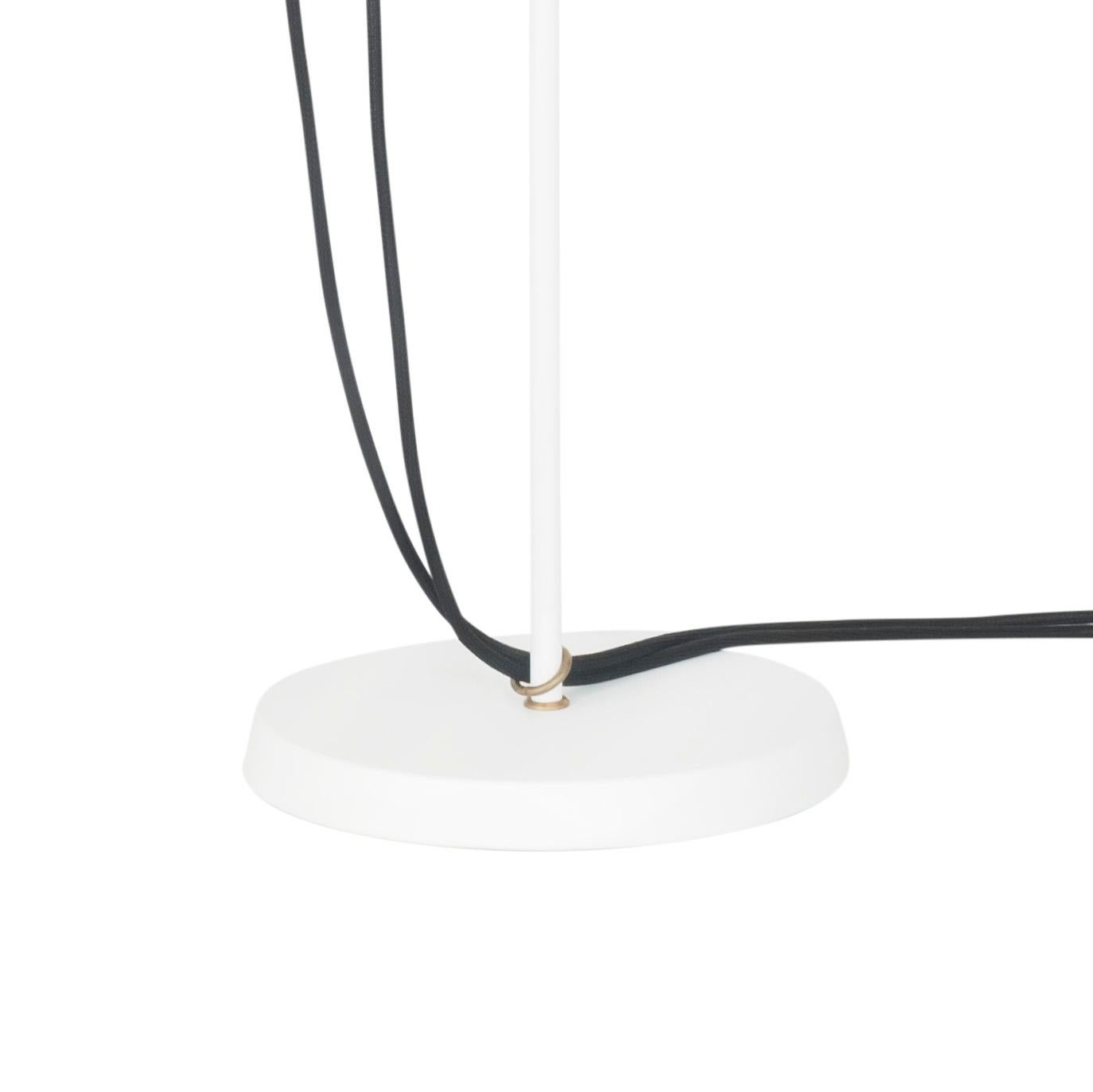 Contemporary Johan Carpner STAV Two Arms Floor Lamp White Brass by Konsthantverk For Sale