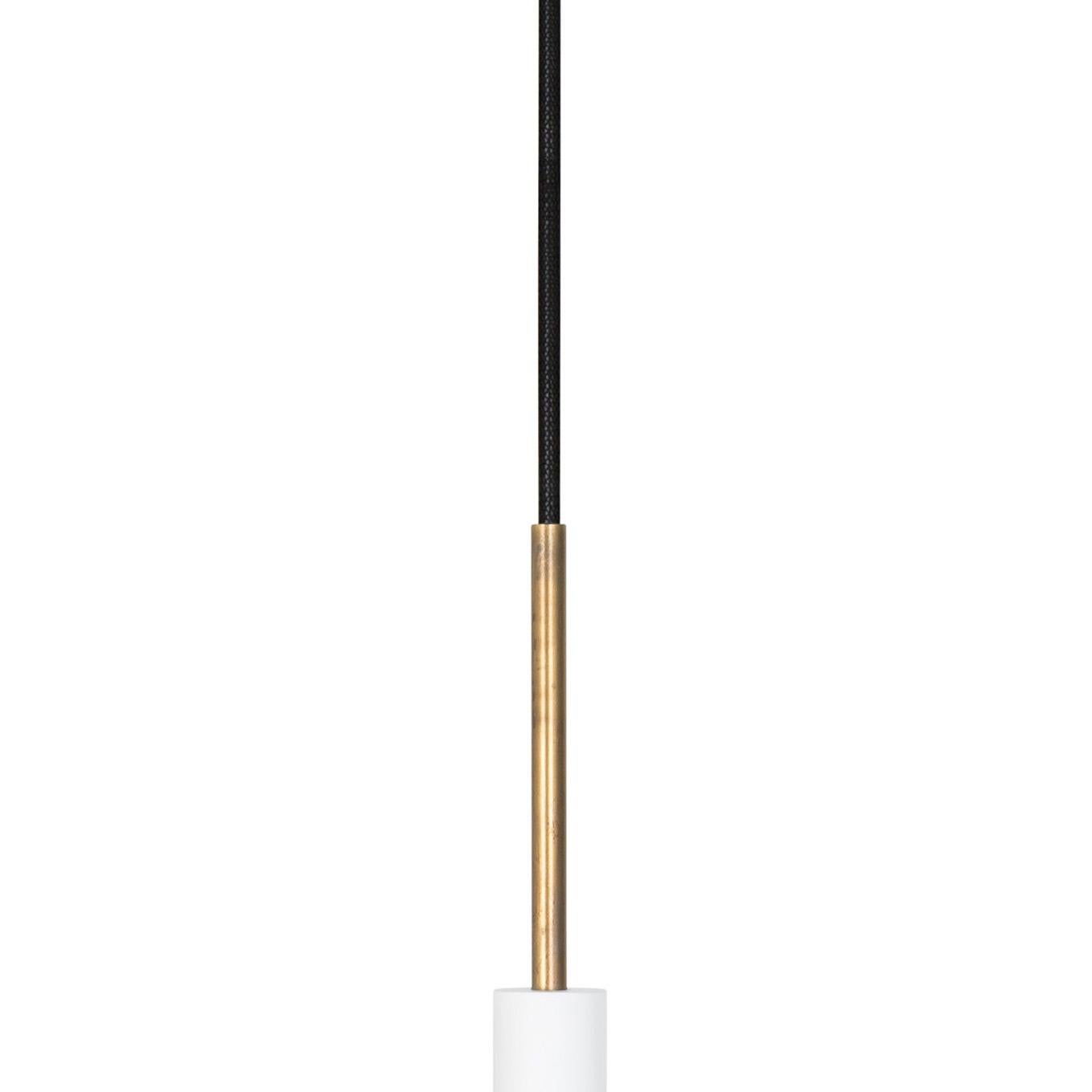 Johan Carpner Stav Lámpara de techo de latón blanco by Konsthantverk Escandinavo moderno en venta