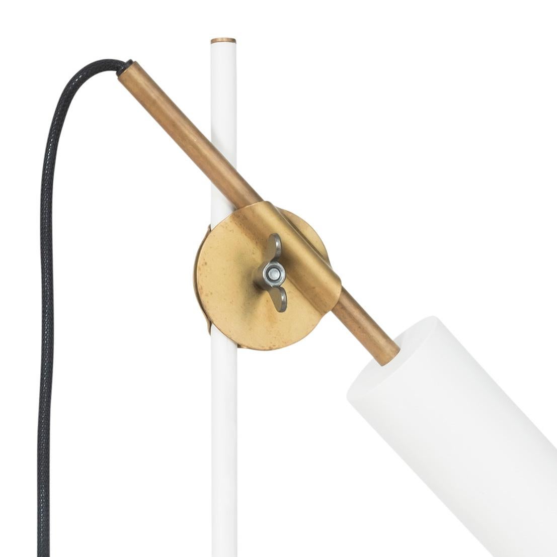 Johan Carpner Stav Lámpara de mesa blanca by Konsthantverk Sueco en venta