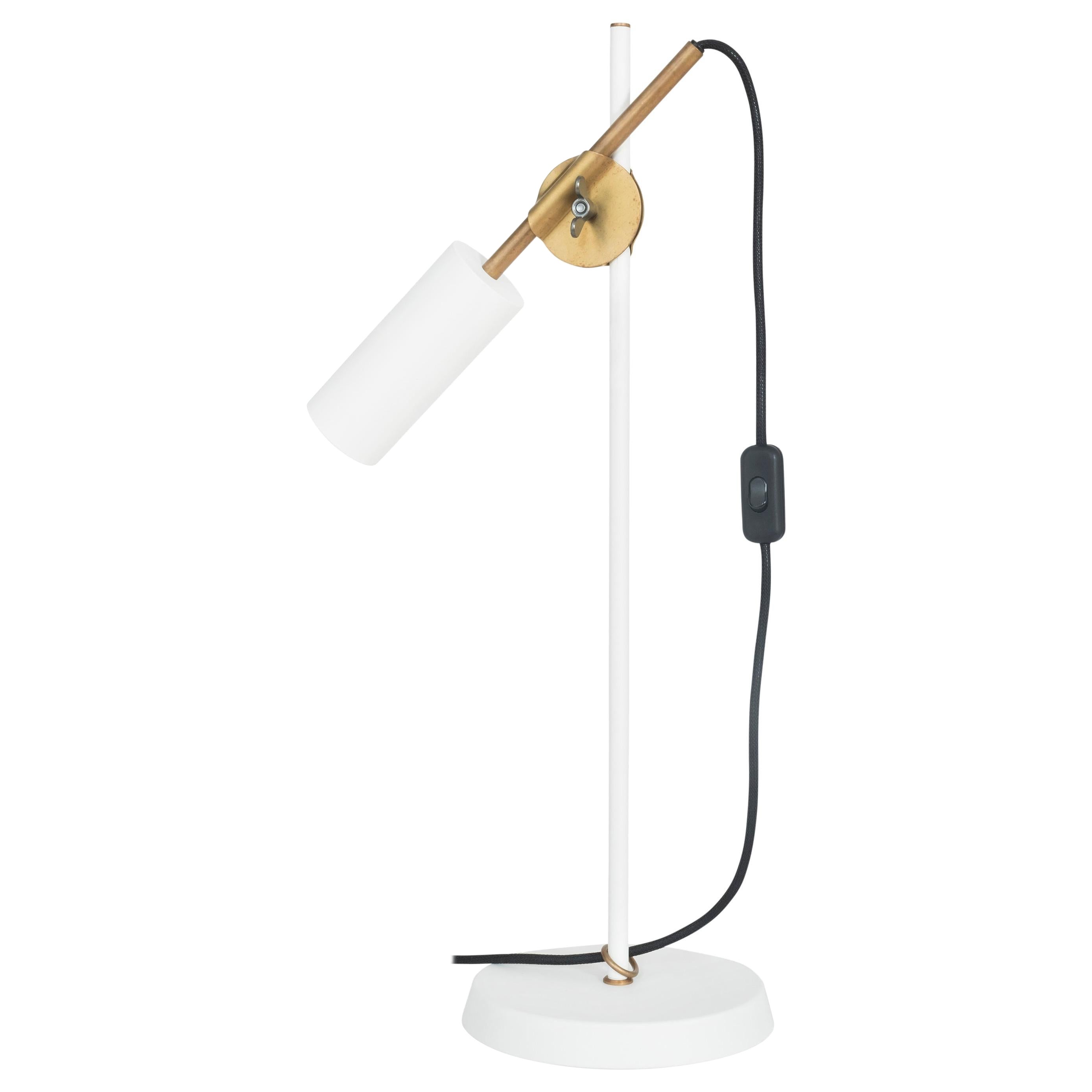 Johan Carpner Stav White Table Lamp by Konsthantverk For Sale
