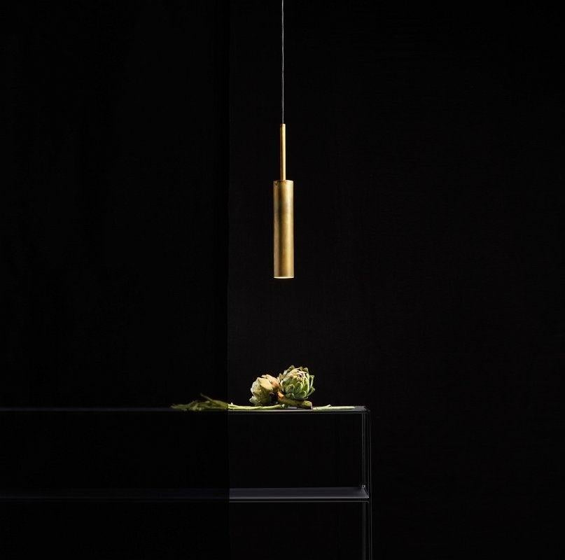 Suédois Johan Carpner Stav - Très grande lampe de salle à manger en laiton brut de Konsthantverk