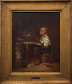 Oil Painting Called "The Young Artist" by Swedish Johan Christoffer Boklund