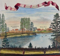 Volckamer Handkolorierte Gravur von Zitronen ""Limon Peretto" aus dem frühen 18. Jahrhundert