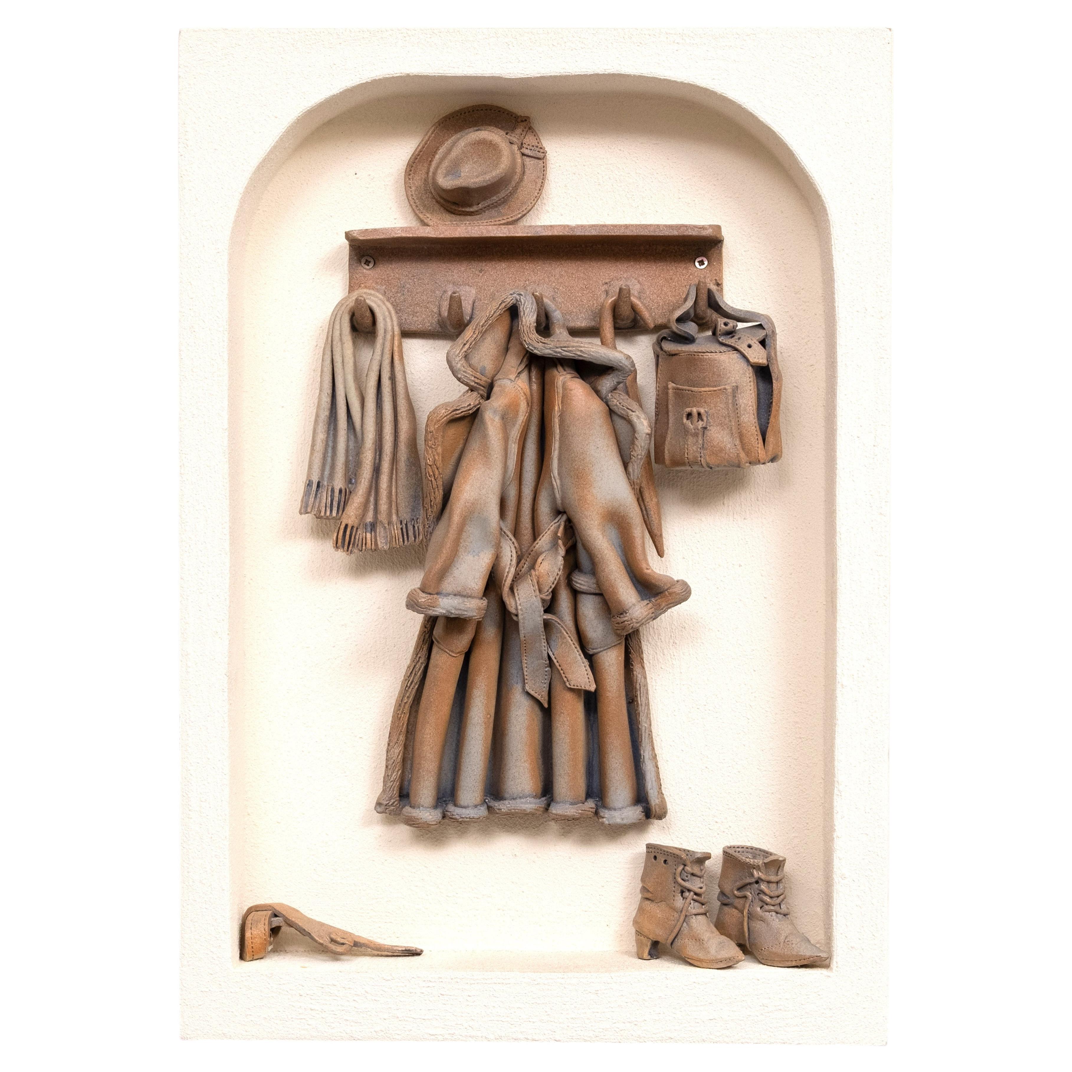 Johan de wit Belgium Sculptor Unique Diorama Art Coatrack For Sale