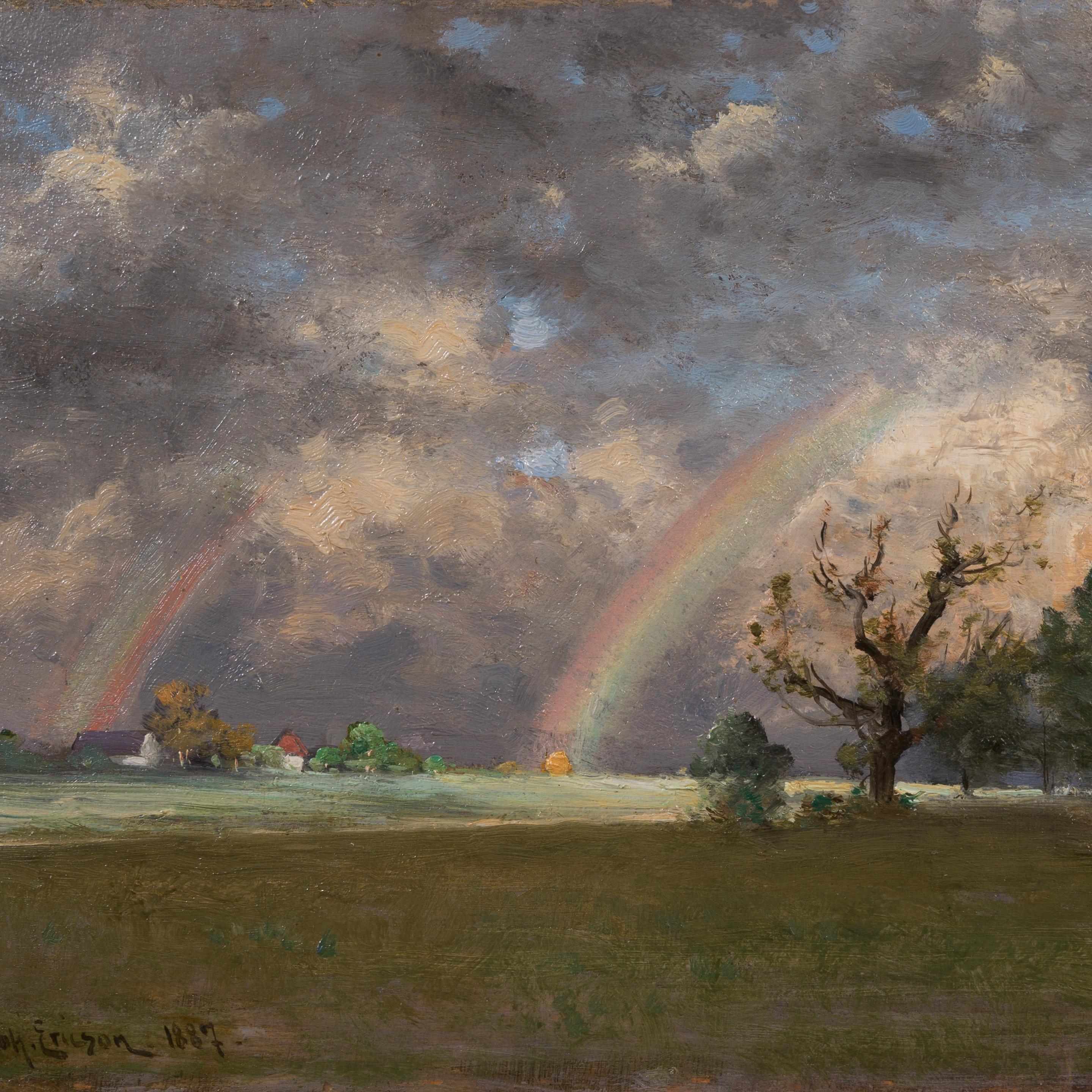 Paesaggio con doppio arcobaleno, 1887 in vendita 2