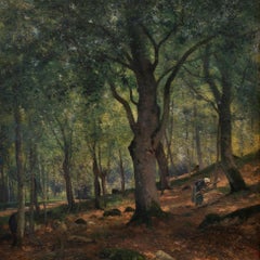 The Forest of Fontainebleau, c.1878, by Swedish Artist Johan Ericson