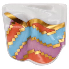 JOHAN GERARD VAN LOON 1970 Rosenthal Studio Line Polychromate Porcelain Brooch
