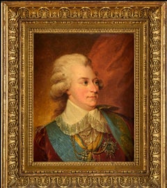 Gustav III, Portrait by Johan Gustav Sandberg in Period Frame