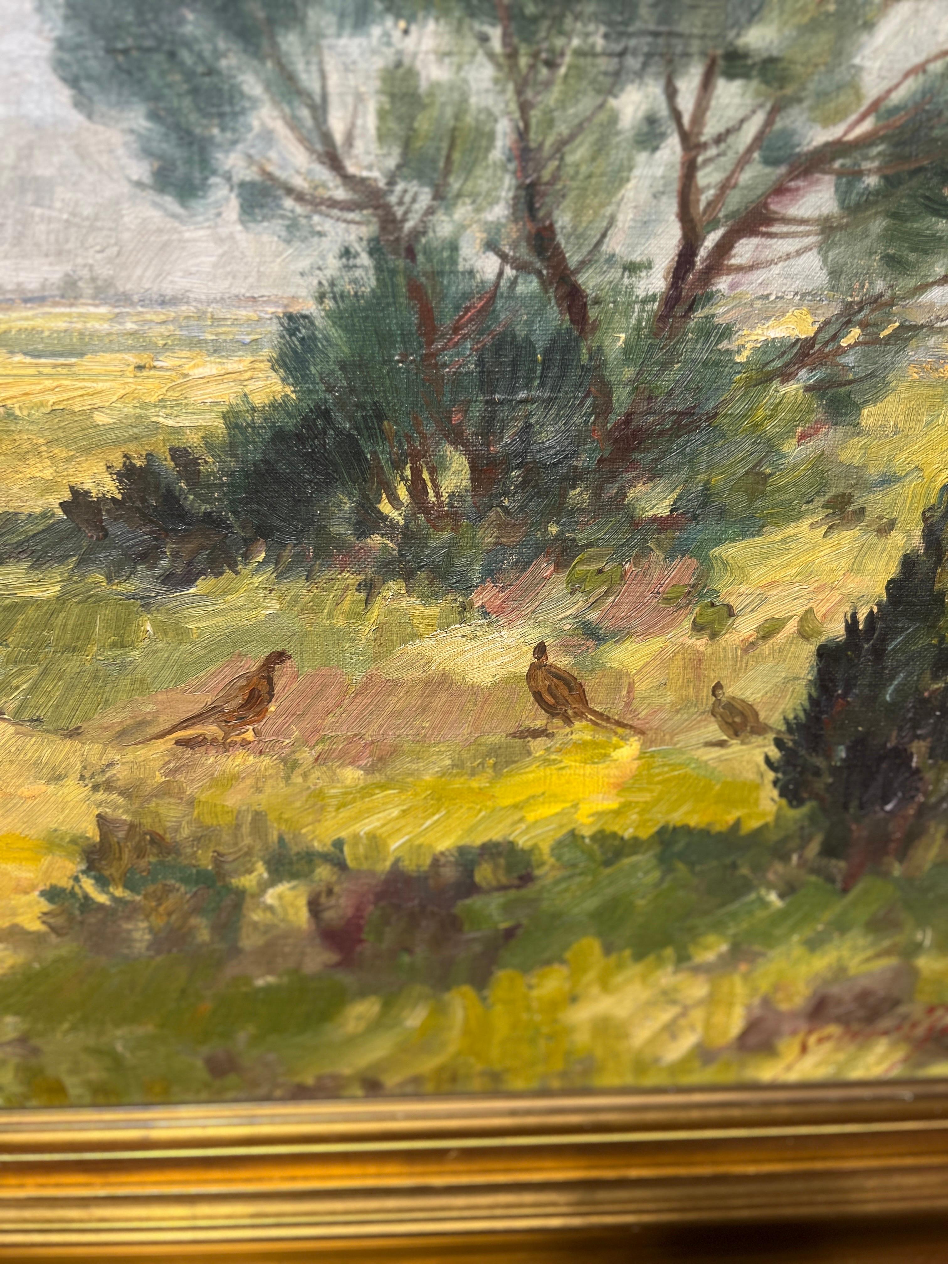 Johan Jacobsen (Danish, 1883-1953), Countryside Landscape Oil on Canvas 1