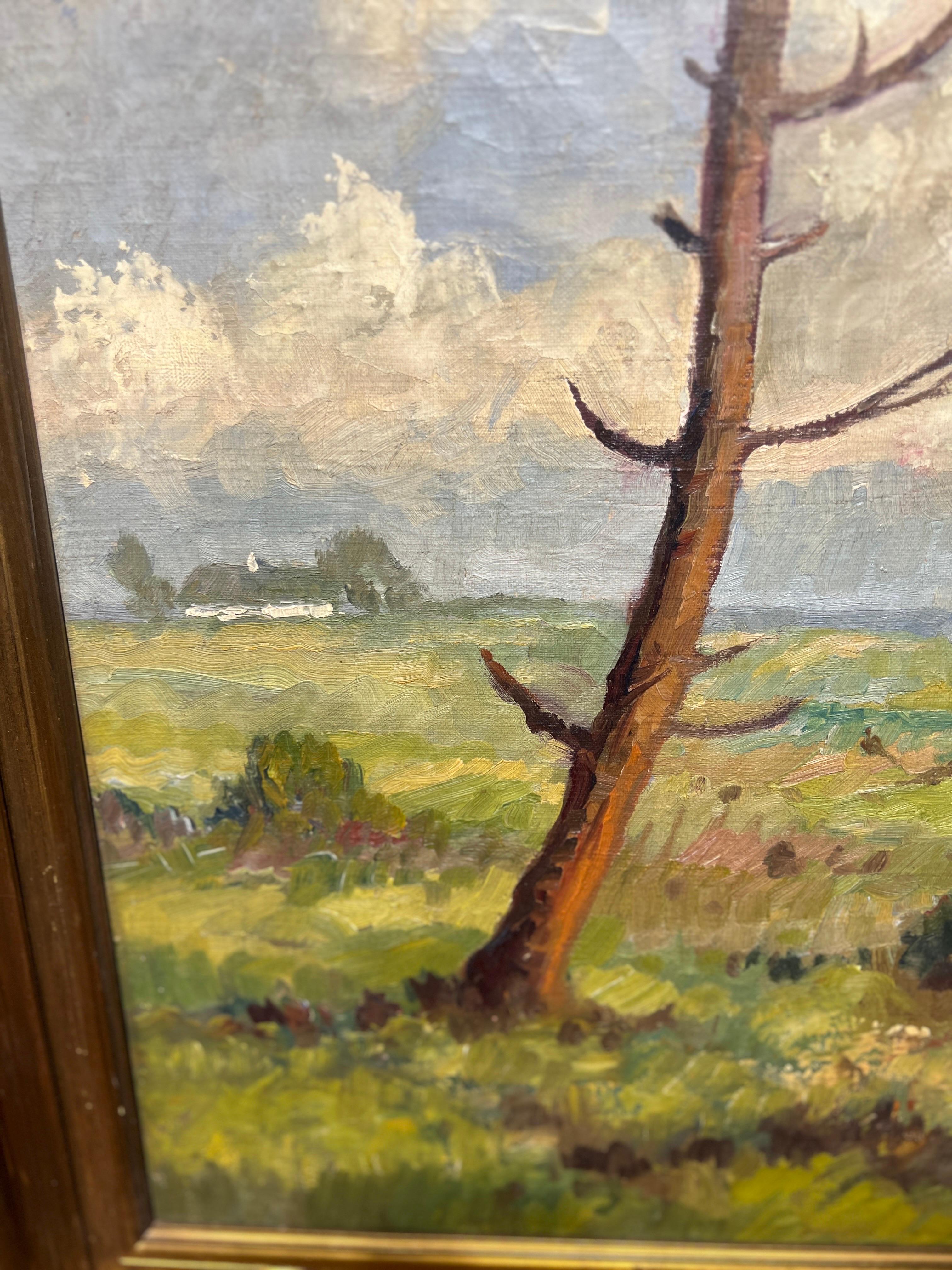 Johan Jacobsen (Danish, 1883-1953), Countryside Landscape Oil on Canvas 3