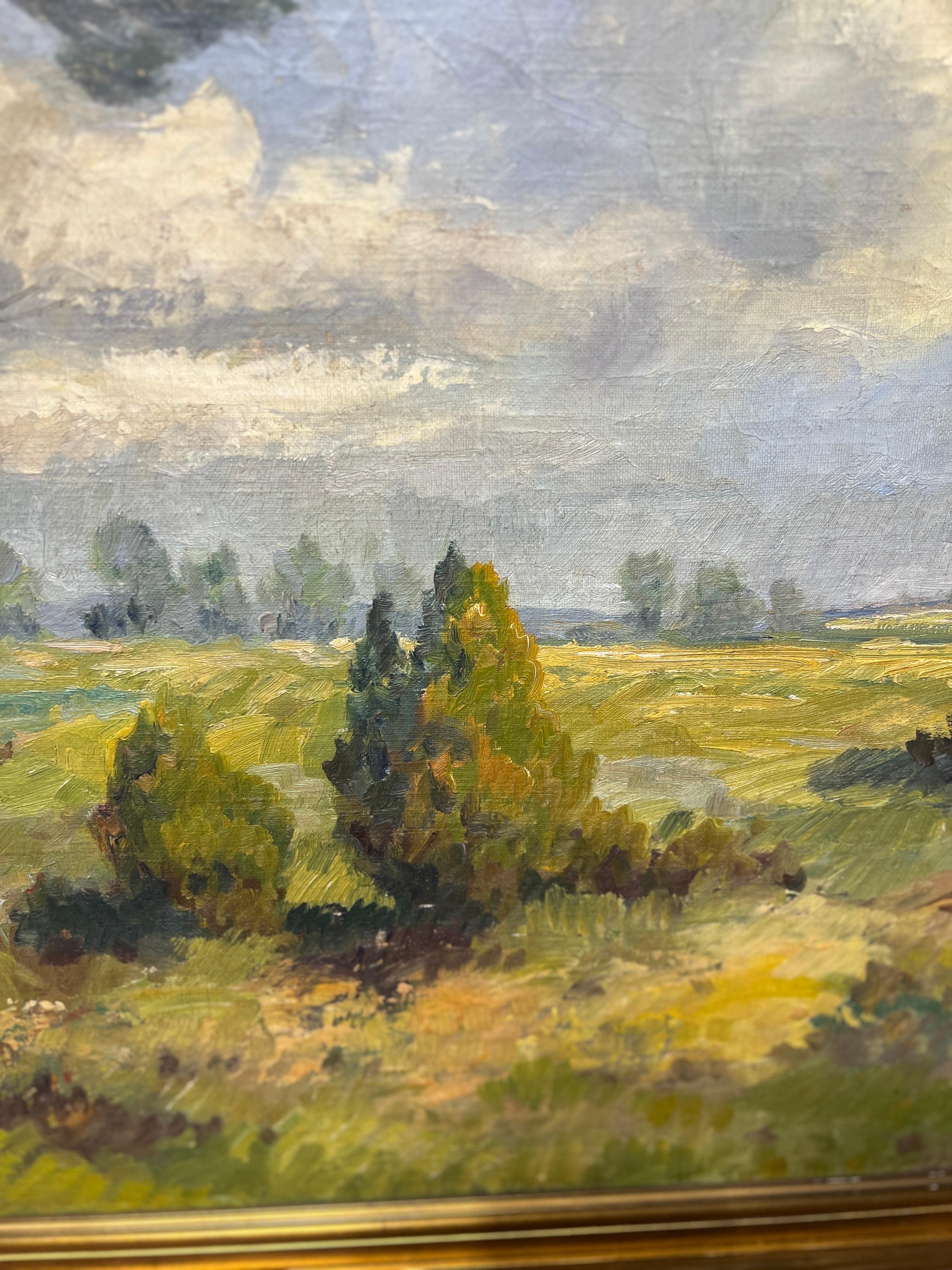 Johan Jacobsen (Danish, 1883-1953), Countryside Landscape Oil on Canvas 5