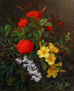 Allemanda, Ixora and Orchids