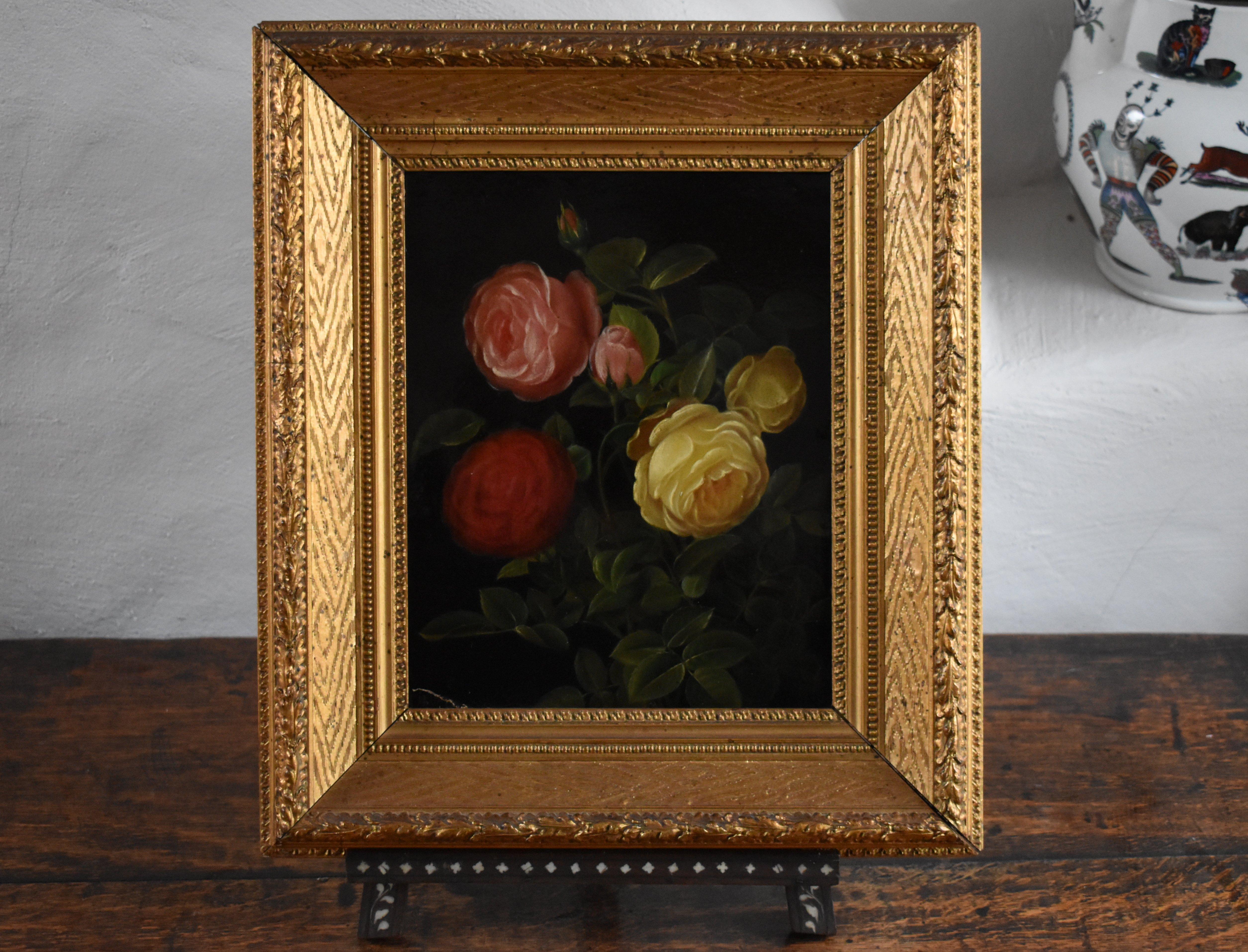 Danish Still Life Oil Painting Signed 6