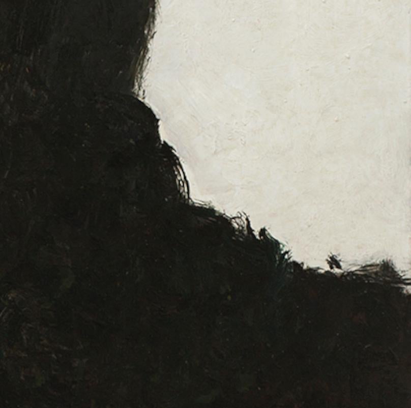 Kop 5, Johan Lennarts, (black and white oil paint) For Sale 2