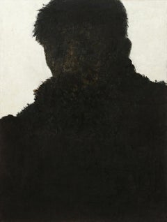 Kop 5, Johan Lennarts, (black and white oil paint)