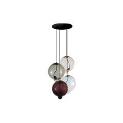 Johan Lindstèn Meltdown Lamp with 4 Diffusers in Glass and Iron for Cappellini