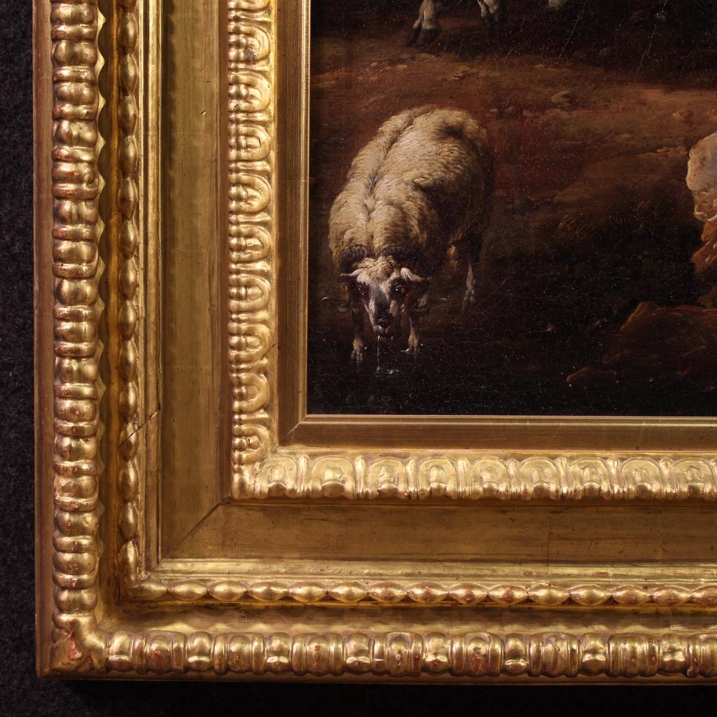 18. Jahrhundert Öl auf Leinwand Italienisch antike Landschaft mit Ruinen Gemälde, 1790 im Angebot 7