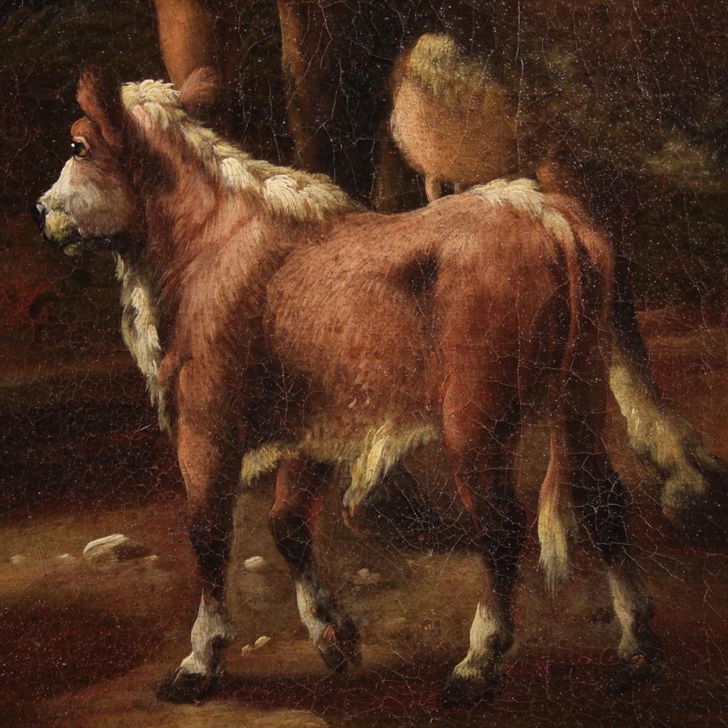 18. Jahrhundert Öl auf Leinwand Italienisch antike Landschaft mit Ruinen Gemälde, 1790 im Angebot 10