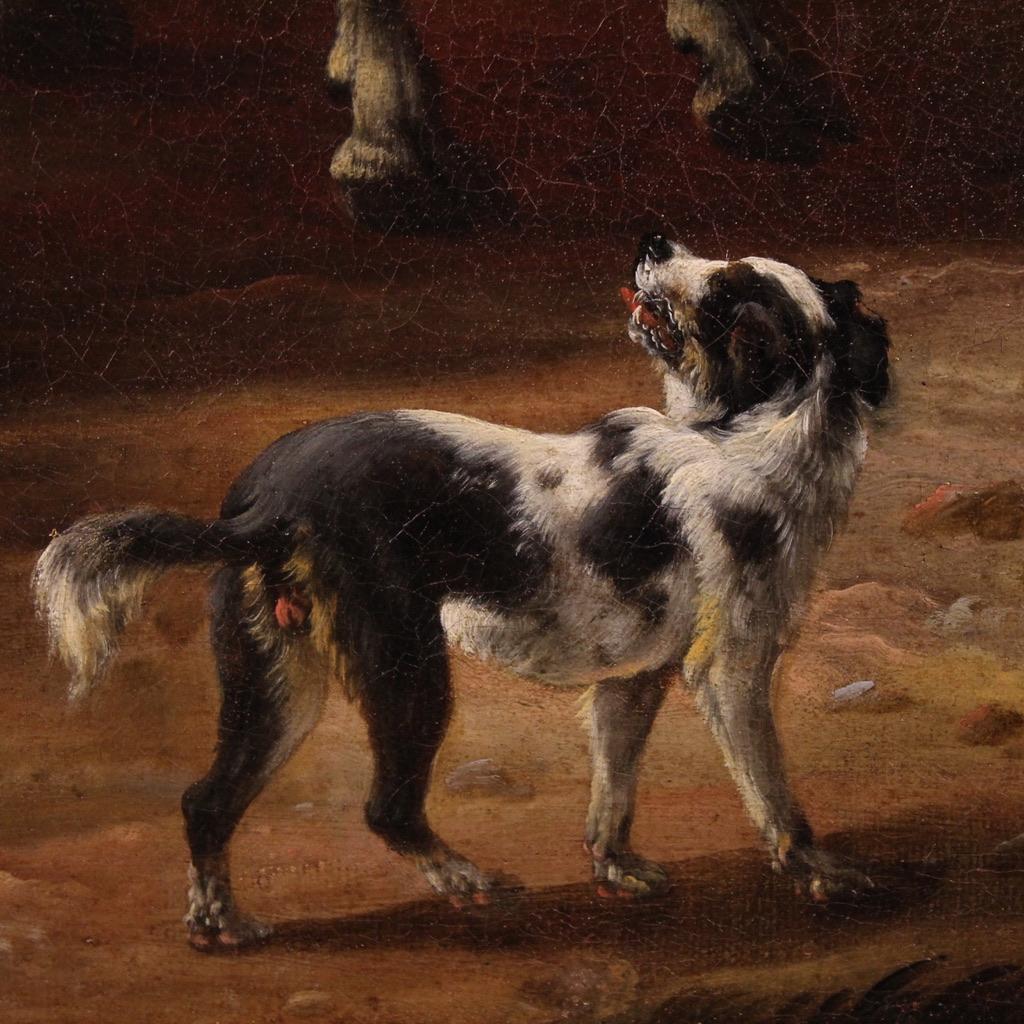 18. Jahrhundert Öl auf Leinwand Italienisch antike Landschaft mit Ruinen Gemälde, 1790 im Angebot 3