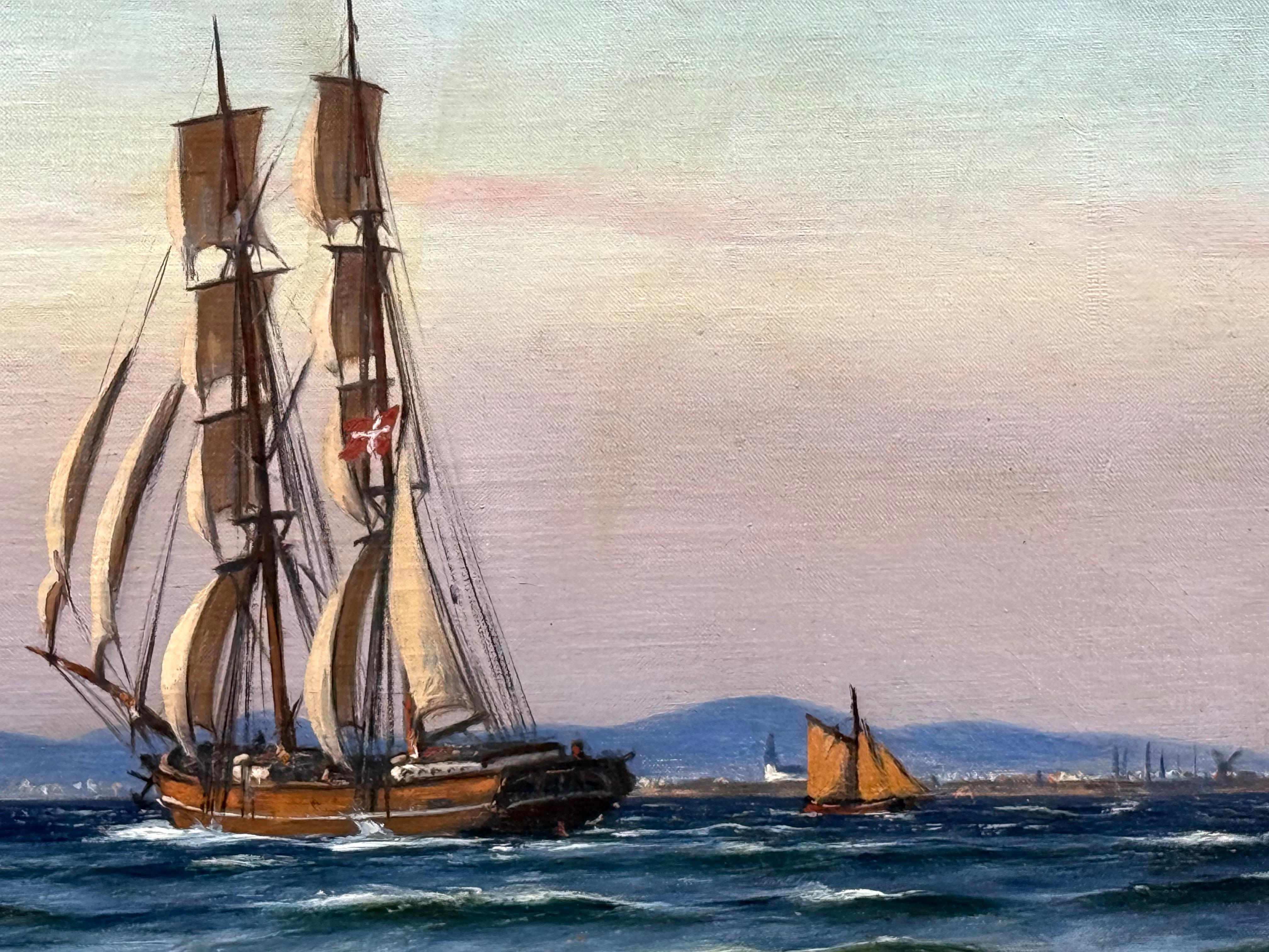 “Sailing Ships off the Coast” For Sale 1