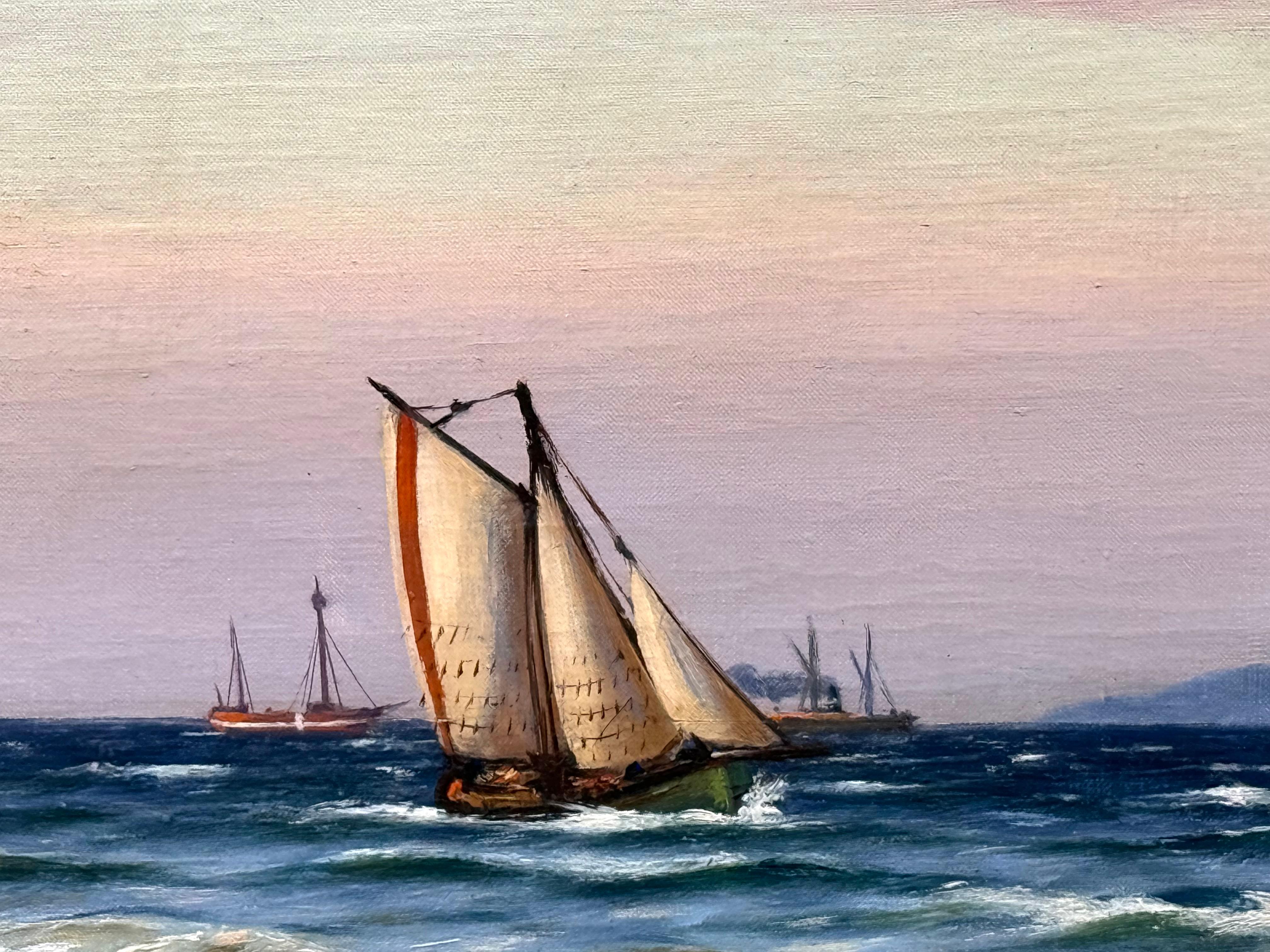 “Sailing Ships off the Coast” For Sale 2