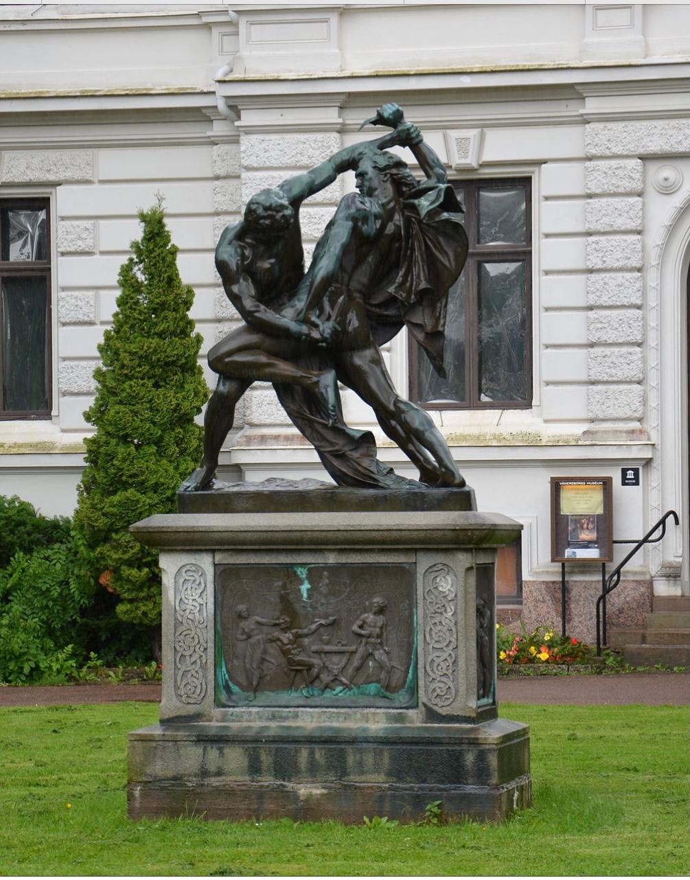 Messer-Wrestlers, nach  Statue von J. P.  Molin, Stockholm, 1867 im Angebot 5