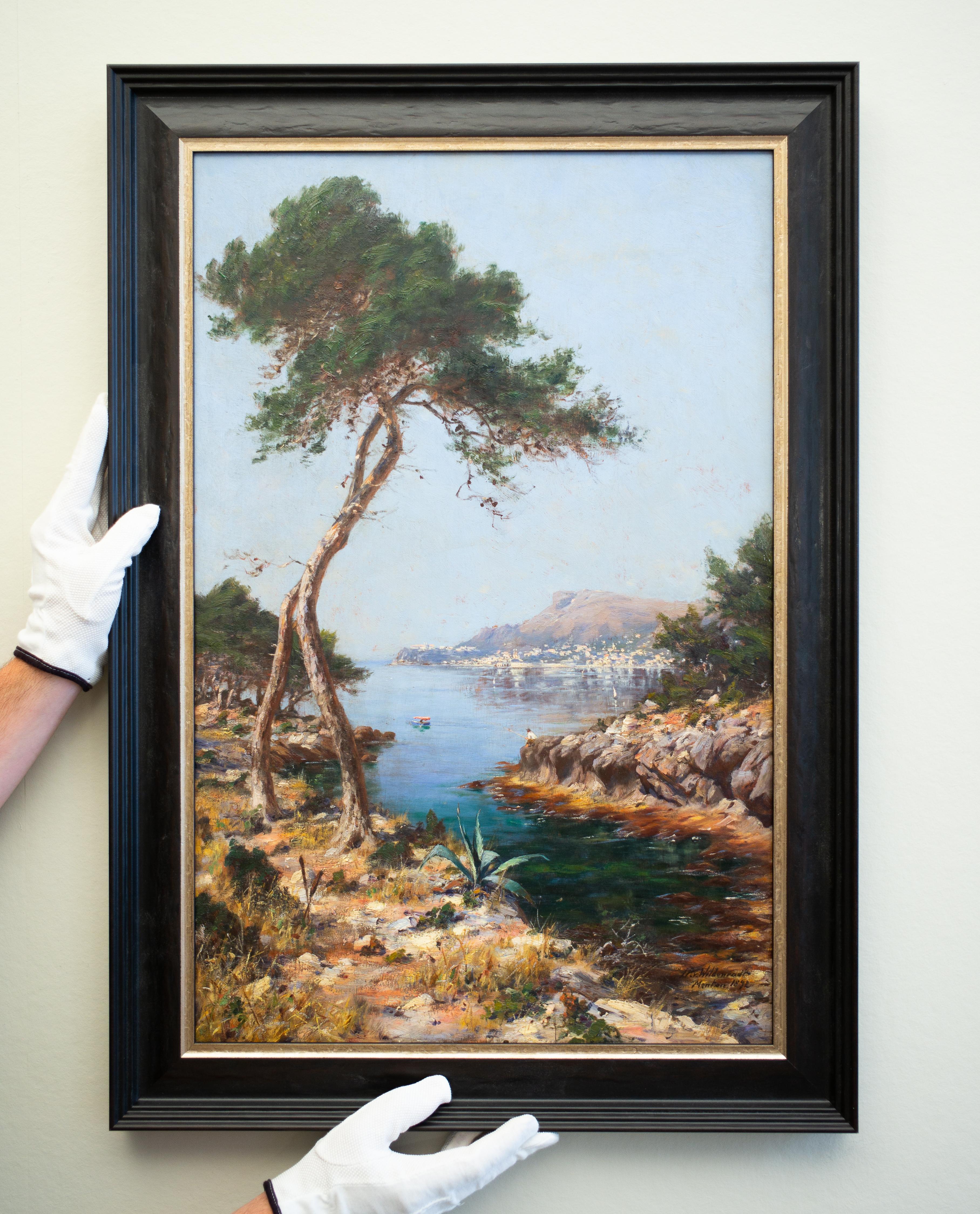 Meerblick von Menton, Côte d'Azur, Frankreich. Johan Peter von Wildenradt im Angebot 2