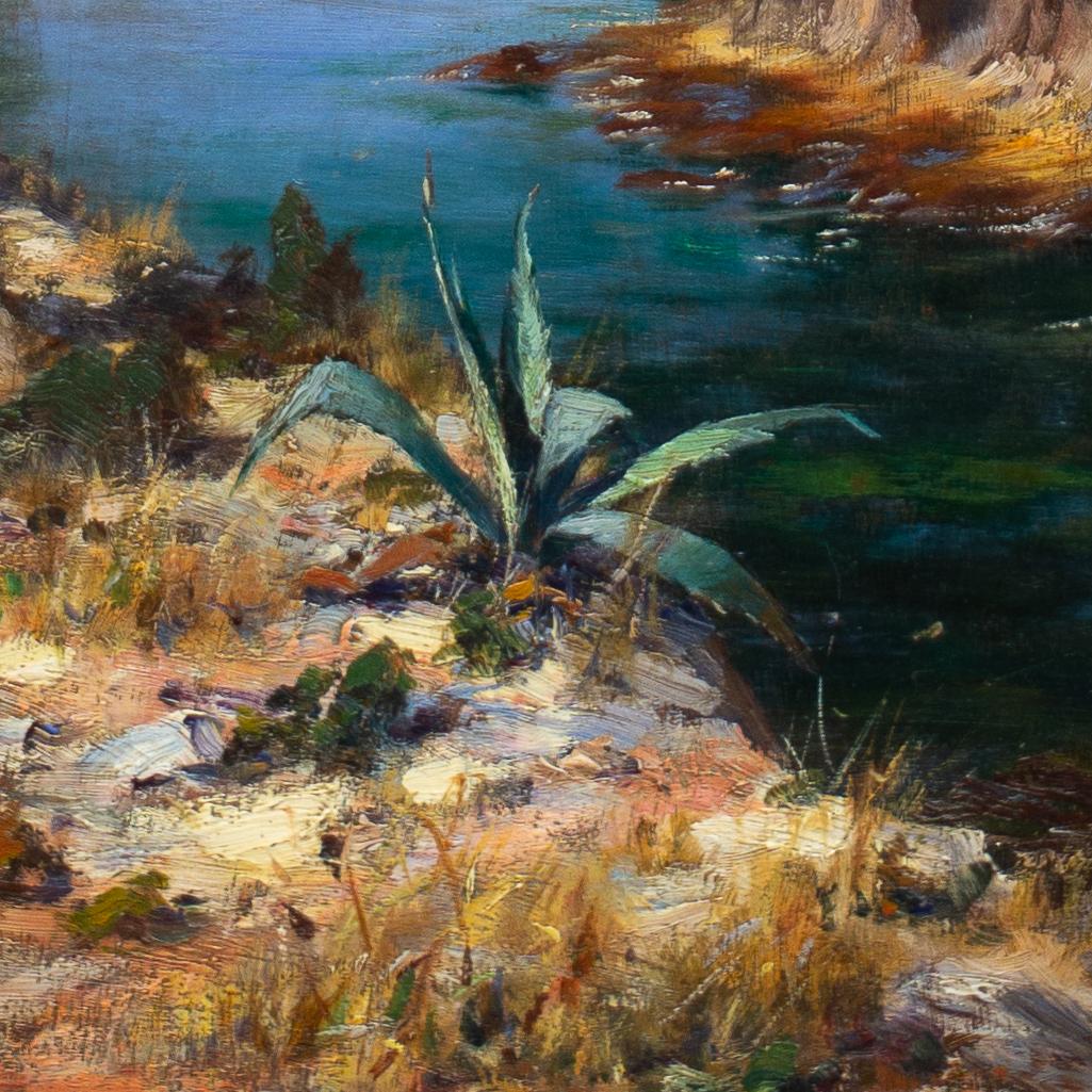 Meerblick von Menton, Côte d'Azur, Frankreich. Johan Peter von Wildenradt im Angebot 6