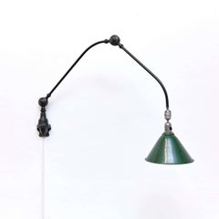 Lampada da parete Johan Petter Johansson, alluminio e acciaio, Svezia, 1930
