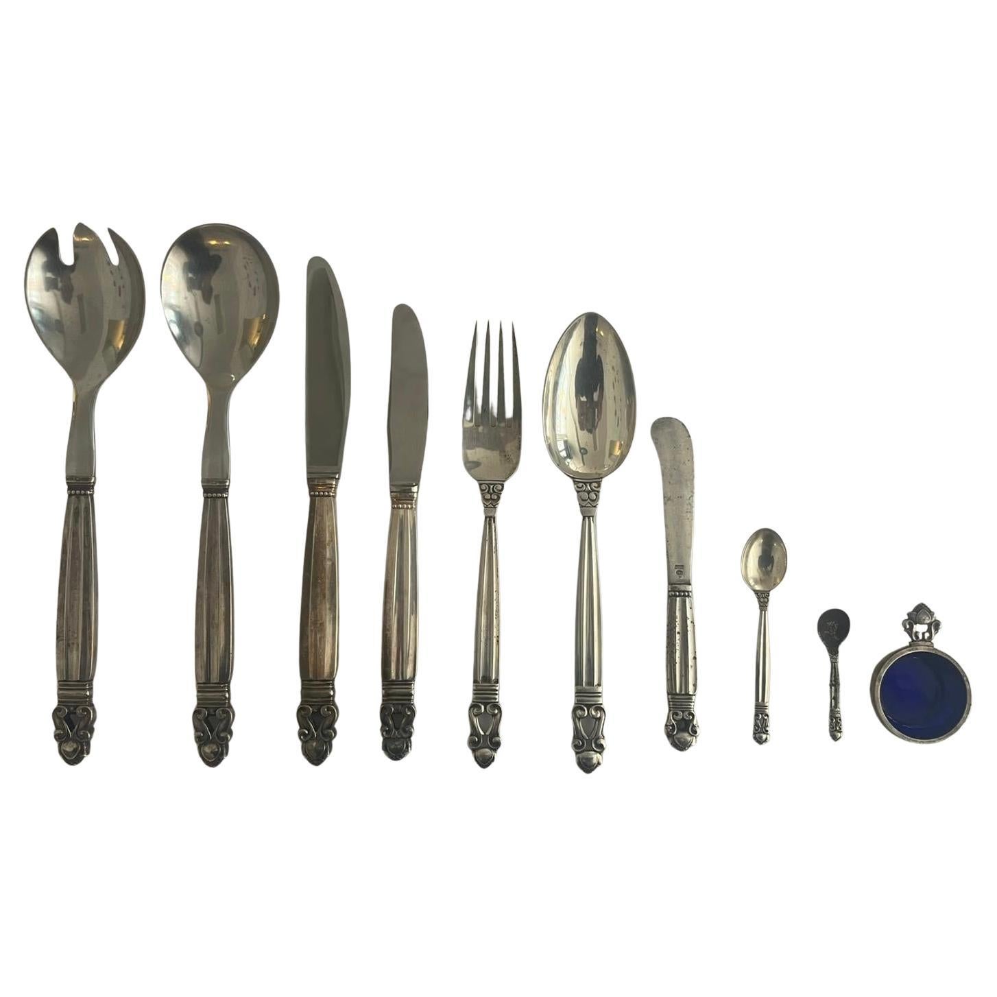 Johan Rhode acorn silverware for Georg Jensen