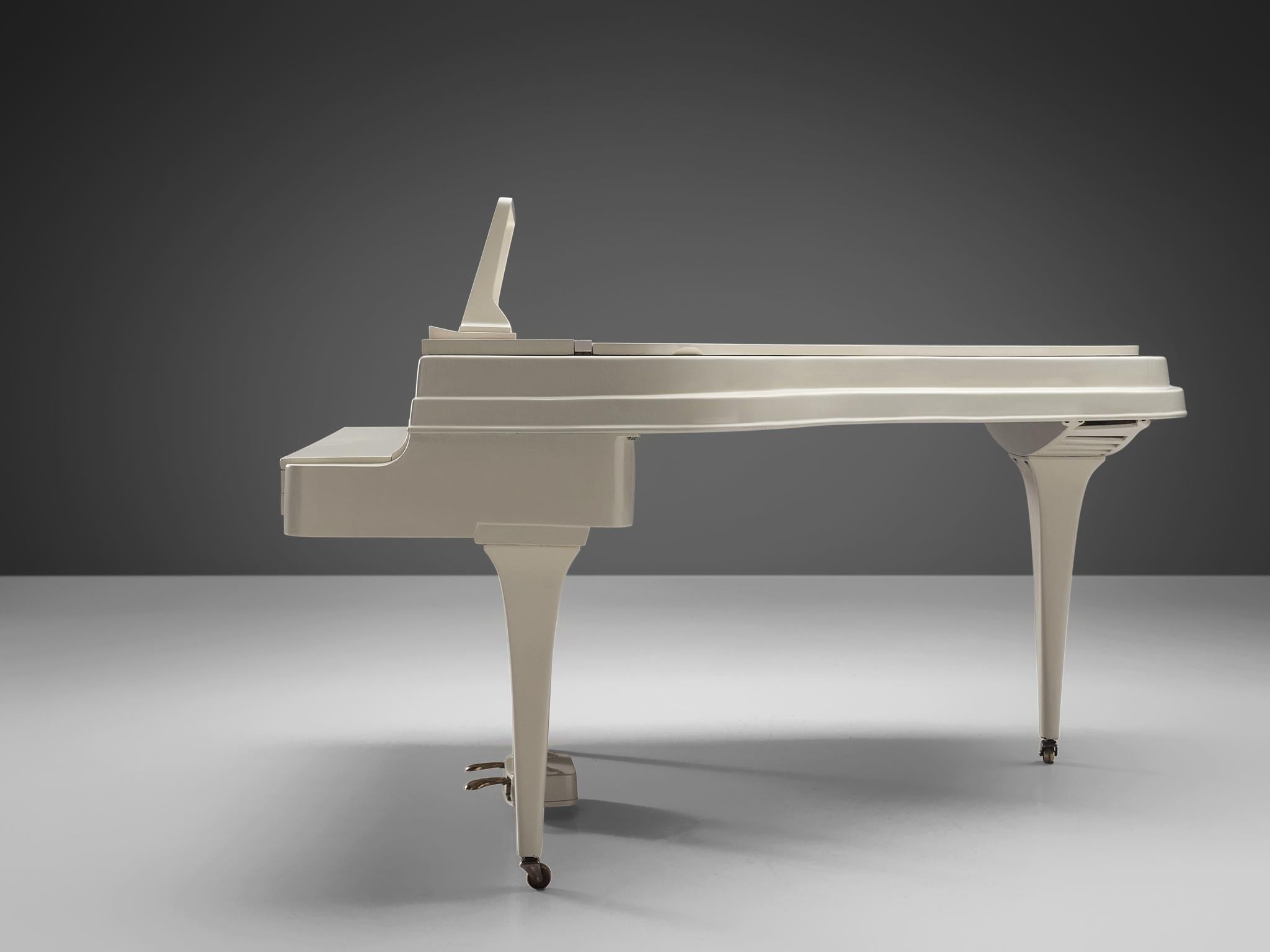 Johan Rippen Grand Piano in Off-White Aluguss  (Moderne der Mitte des Jahrhunderts) im Angebot
