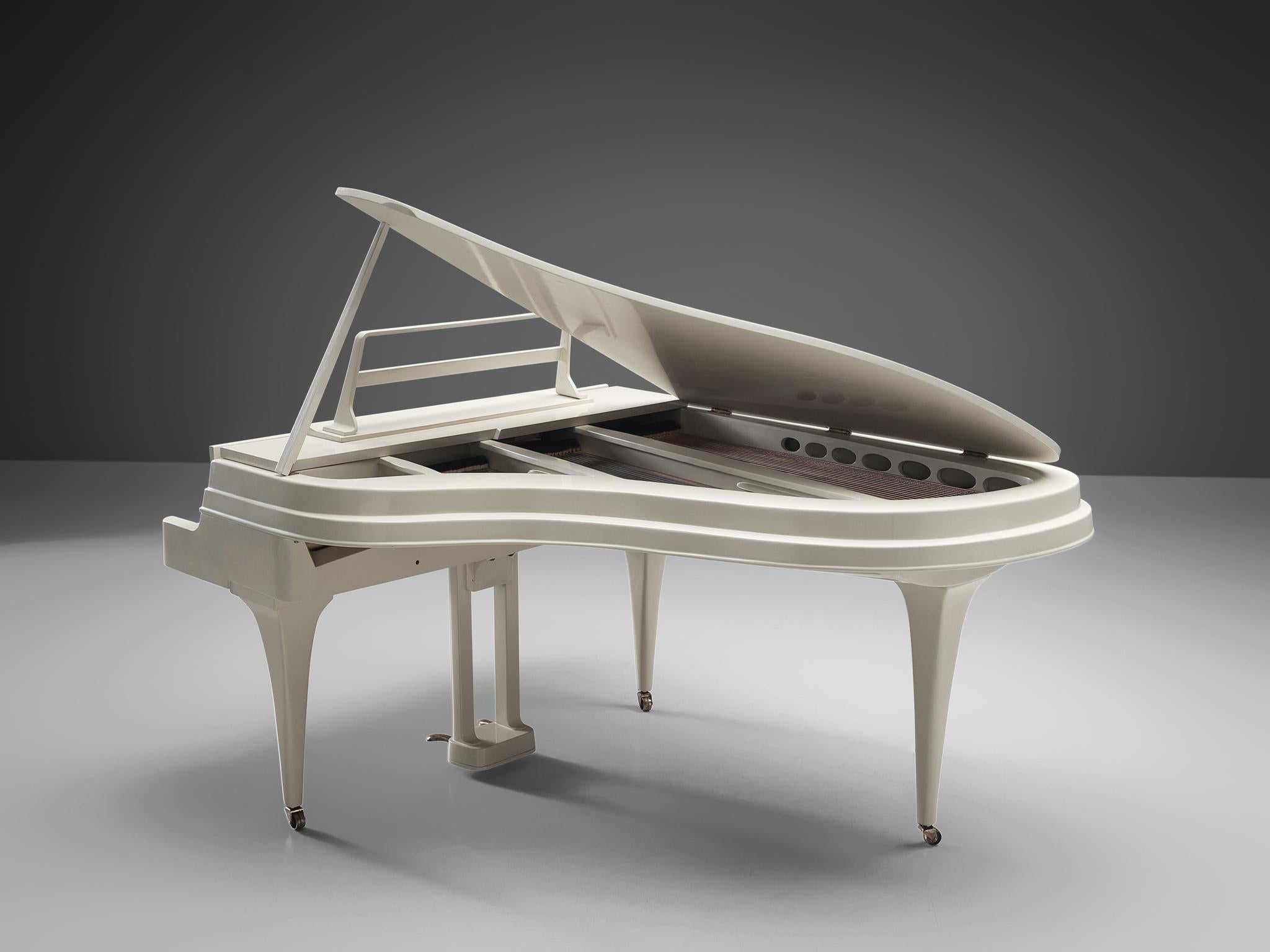 Johan Rippen Grand Piano in Off-White Aluguss  im Zustand „Gut“ im Angebot in Waalwijk, NL
