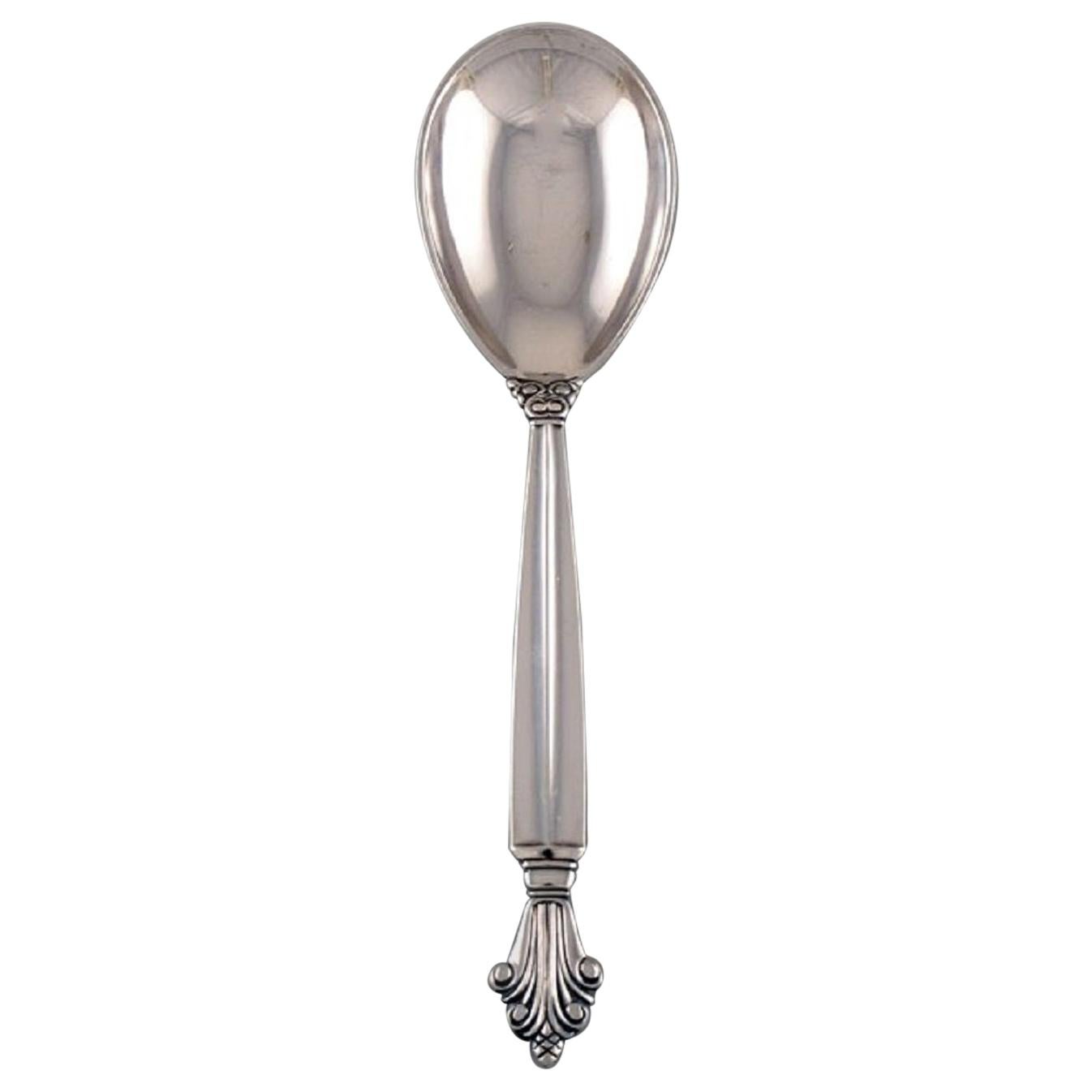 Johan Rohde for Georg Jensen, Acanthus Jam Spoon in Sterling Silver For Sale
