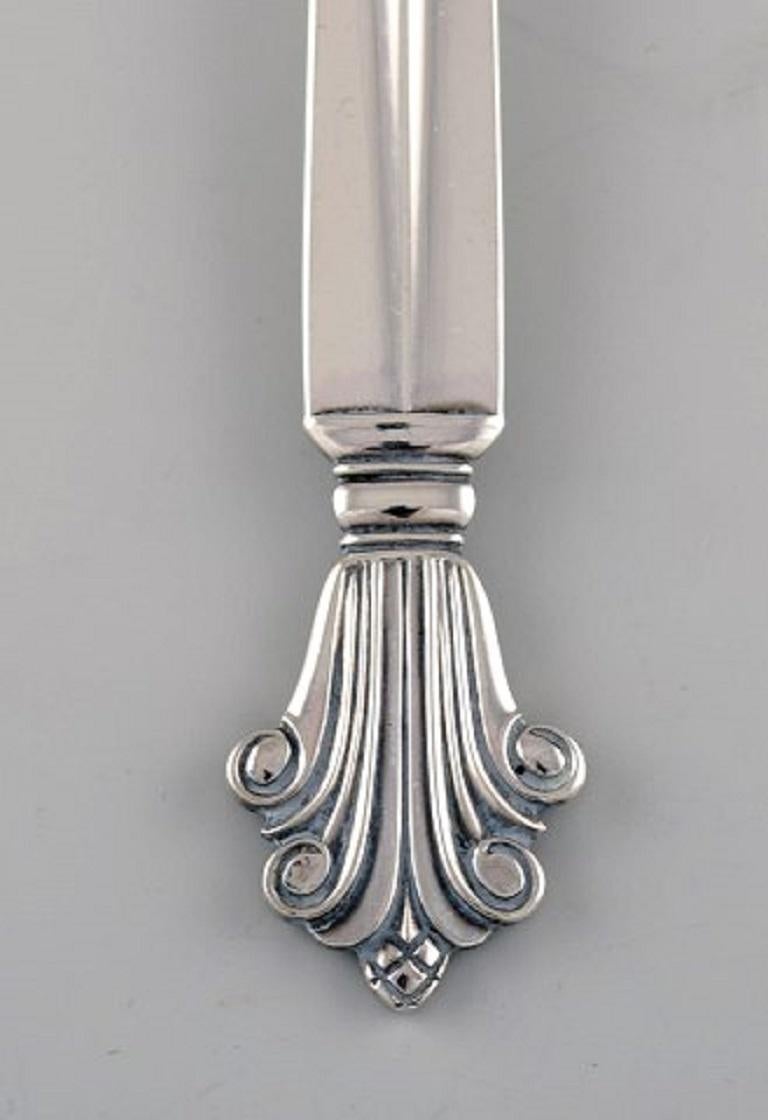 Art Deco Johan Rohde for Georg Jensen, Acanthus Serving Spoon in Sterling Silver For Sale