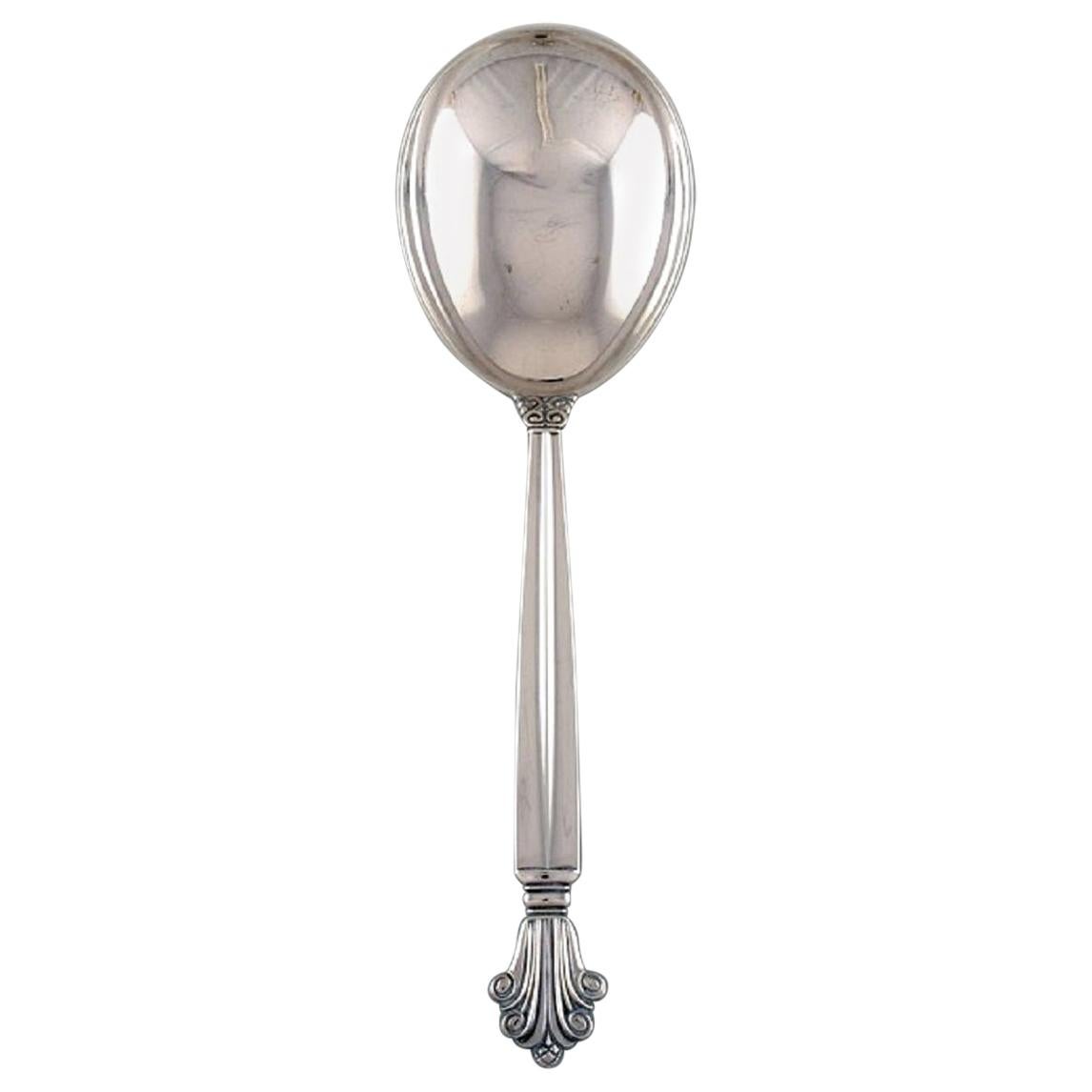 Johan Rohde for Georg Jensen, Acanthus Serving Spoon in Sterling Silver For Sale