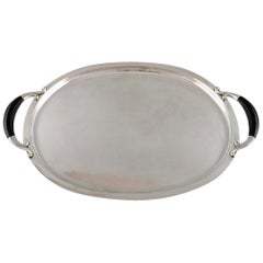 Johan Rohde for Georg Jensen, Colossal Serving Tray in Sterling Silver